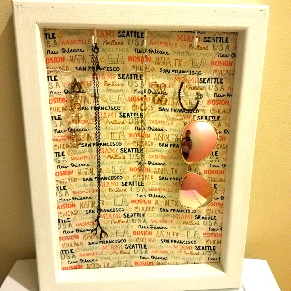 Hame made Jewelry Frame Organizer